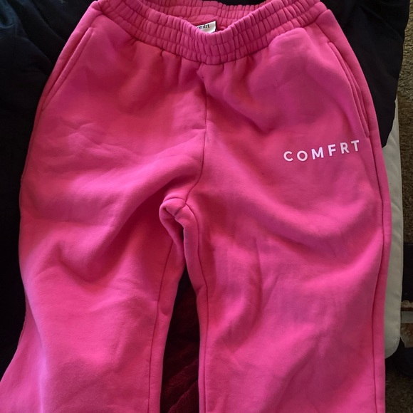 Pink COMFRT Hoodie and Sweatpants Set - Picture 5 of 6